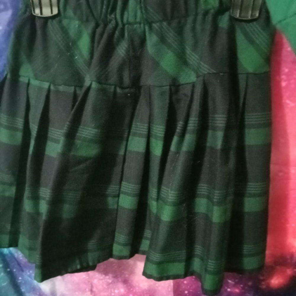Flared plaid mini skirt